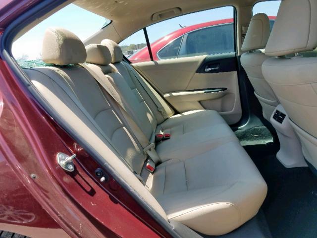 1HGCR2F8XFA163268 - 2015 HONDA ACCORD EXL BURGUNDY photo 6