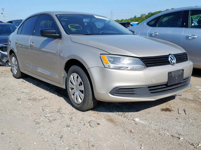 3VW2K7AJ9EM223772 - 2014 VOLKSWAGEN JETTA BASE TAN photo 1