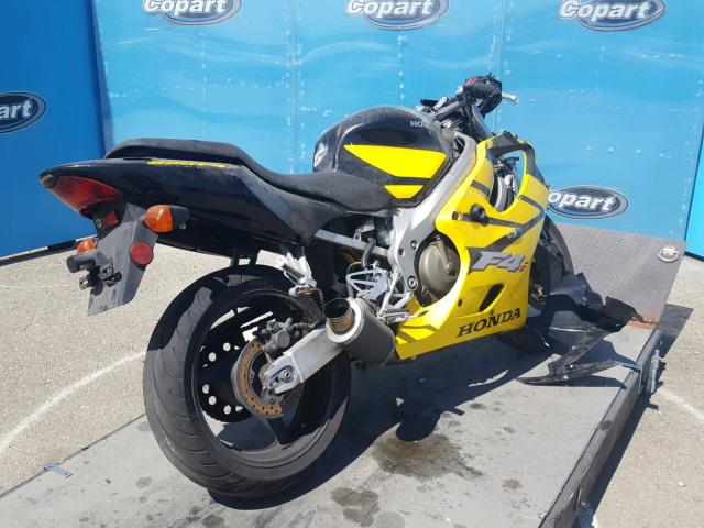 JH2PC35014M500660 - 2004 HONDA CBR600 F4 YELLOW photo 4