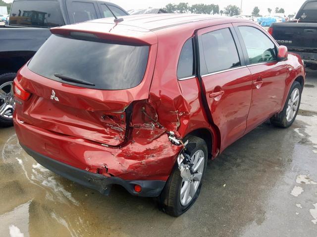 4A4AP4AU7FE061830 - 2015 MITSUBISHI OUTLANDER RED photo 4