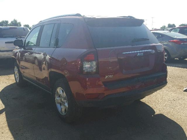 1C4NJCBA9ED881548 - 2014 JEEP COMPASS SP წითელი ფოტო 3