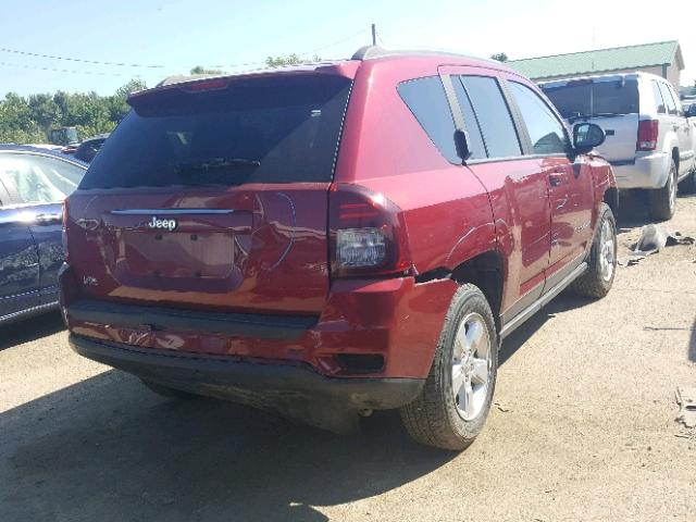 1C4NJCBA9ED881548 - 2014 JEEP COMPASS SP წითელი ფოტო 4