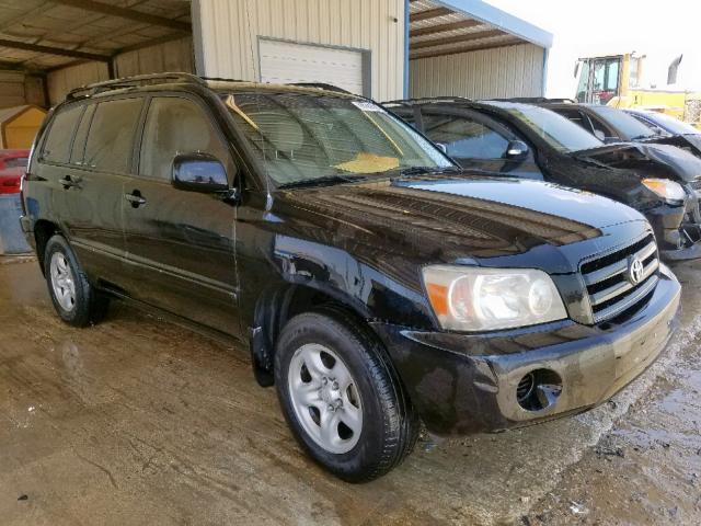 JTEDD21A360146535 - 2006 TOYOTA HIGHLANDER BLACK photo 1