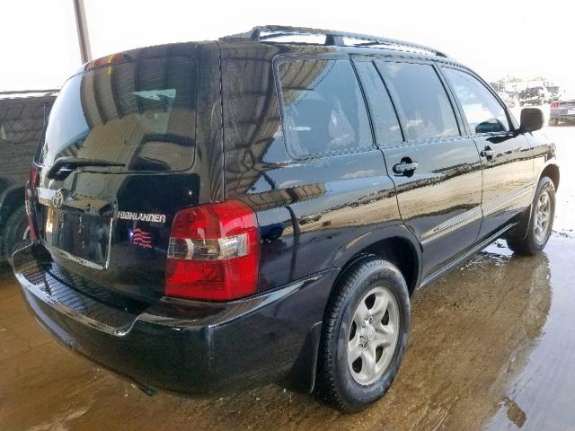 JTEDD21A360146535 - 2006 TOYOTA HIGHLANDER BLACK photo 4