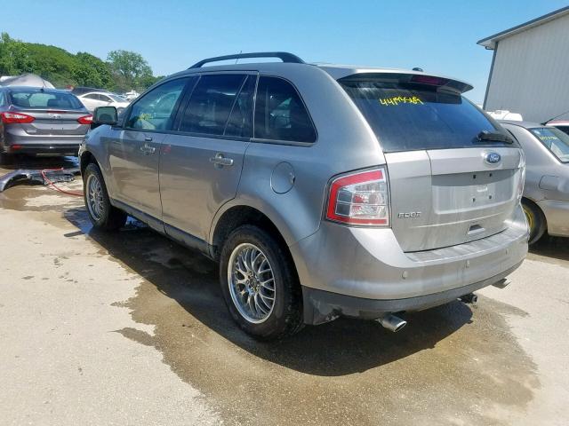 2FMDK48C68BB17394 - 2008 FORD EDGE SEL SILVER photo 3