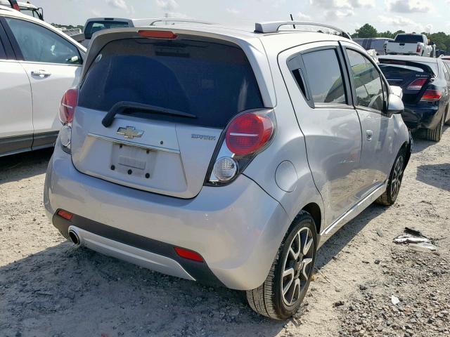 KL8CF6S95DC593734 - 2013 CHEVROLET SPARK 2LT SILVER photo 4