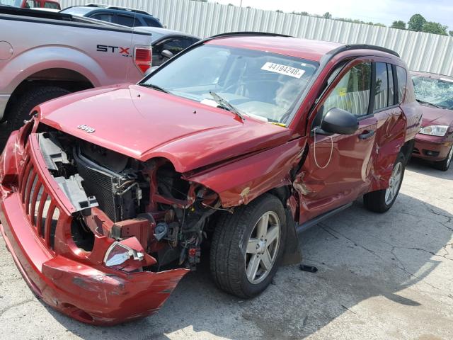 1J8FT47W27D119389 - 2007 JEEP COMPASS RED photo 2