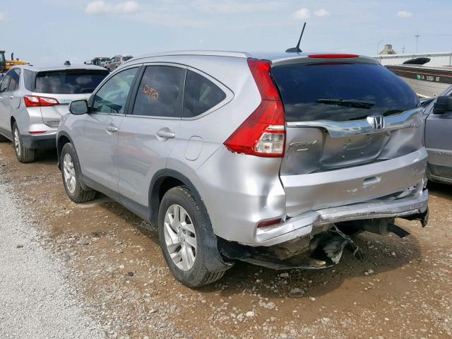 2HKRM4H79FH657041 - 2015 HONDA CR-V EXL SILVER photo 3