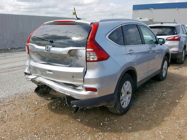 2HKRM4H79FH657041 - 2015 HONDA CR-V EXL SILVER photo 4