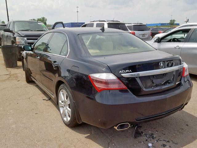 JH4KB26669C000895 - 2009 ACURA RL BLACK photo 3