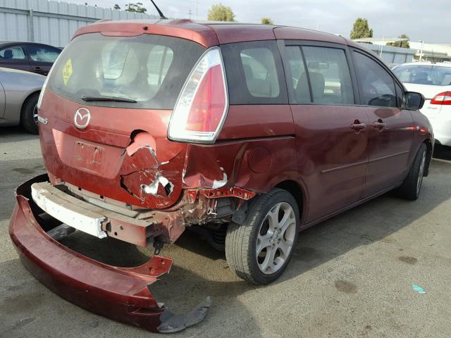 JM1CR293280314224 - 2008 MAZDA 5 MAROON photo 4