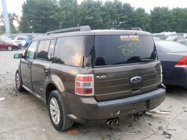 2FMGK5BC9BBD05457 - 2011 FORD FLEX SE BLACK photo 3