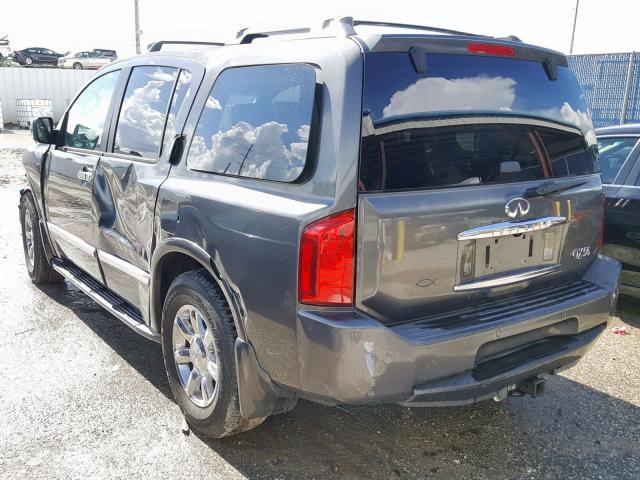 5N3AA08C35N808260 - 2005 INFINITI QX56 GRAY photo 3