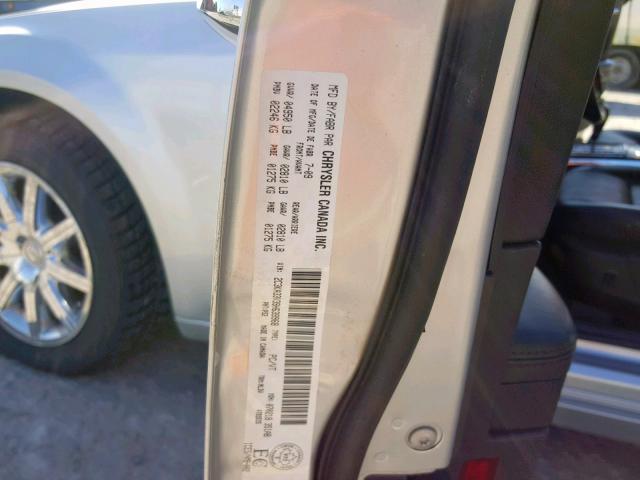 2C3KA33V39H639968 - 2009 CHRYSLER 300 LIMITE SILVER photo 10