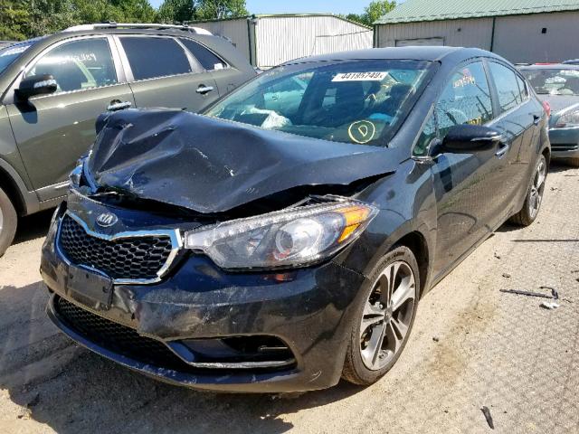 KNAFX4A83E5087207 - 2014 KIA FORTE EX BLACK photo 2