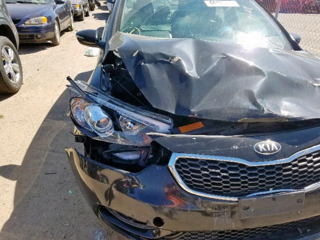 KNAFX4A83E5087207 - 2014 KIA FORTE EX BLACK photo 9