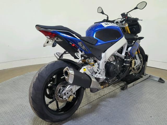 ZD4TYU000GS000354 - 2016 APRILIA TUONO V4 1 BLUE photo 8