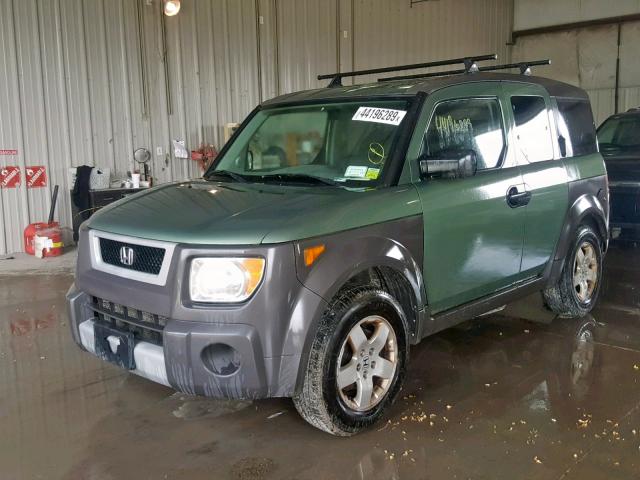 5J6YH27504L023110 - 2004 HONDA ELEMENT EX GREEN photo 2