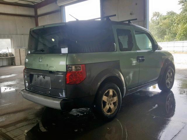 5J6YH27504L023110 - 2004 HONDA ELEMENT EX GREEN photo 4