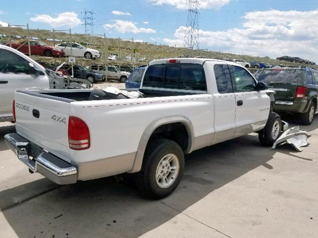 1B7GG22Y1WS529219 - 1998 DODGE DAKOTA WHITE photo 4