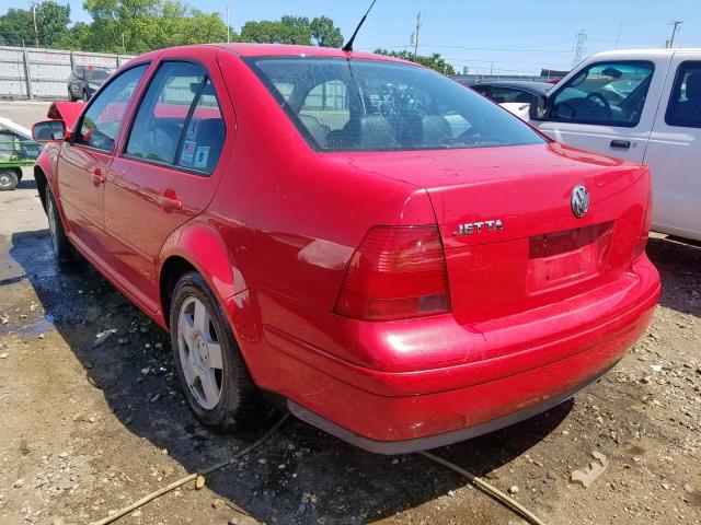 3VWSB69M02M192934 - 2002 VOLKSWAGEN JETTA GLS RED photo 3