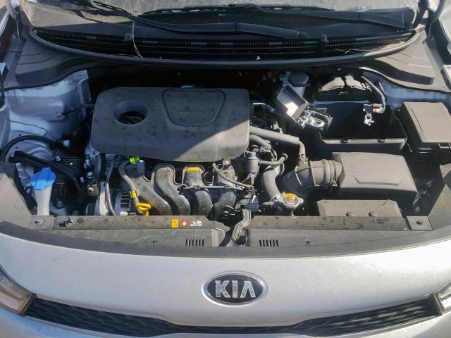 3KPA24AB0KE166888 - 2019 KIA RIO S SILVER photo 7