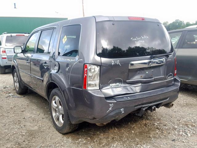 5FNYF4H48DB028104 - 2013 HONDA PILOT EX GRAY photo 3