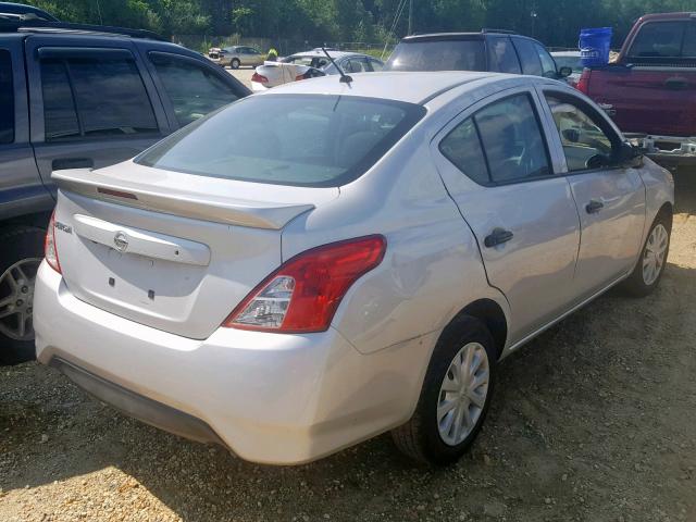 3N1CN7AP0KL830585 - 2019 NISSAN VERSA S SILVER photo 4