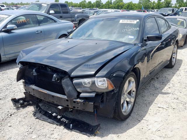 2C3CDXHG0DH617836 - 2013 DODGE CHARGER SX BLACK photo 2