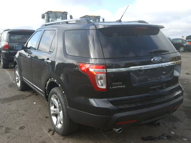 1FM5K8F83FGA05300 - 2015 FORD EXPLORER L BLACK photo 3