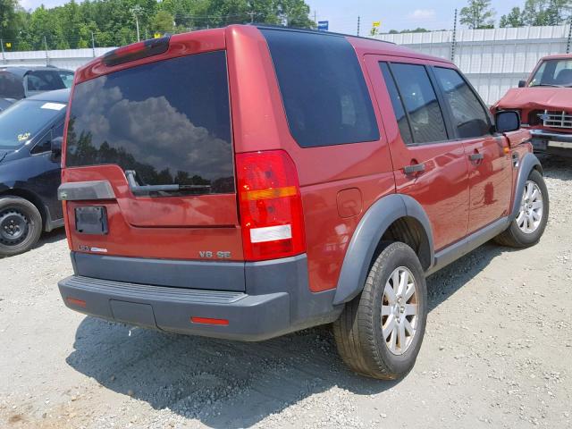 SALAE25446A395891 - 2006 LAND ROVER LR3 SE MAROON photo 4