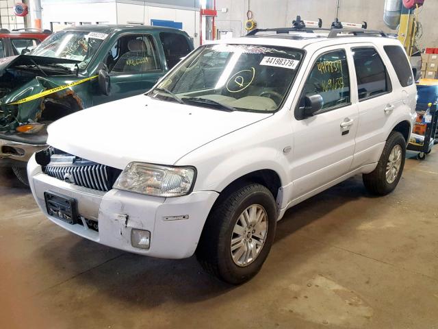 4M2CU87137KJ12900 - 2007 MERCURY MARINER PR WHITE photo 2