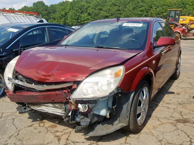 1G8ZS57BX9F193221 - 2009 SATURN AURA XE MAROON photo 2