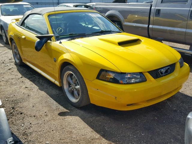 1FAFP45X94F141225 - 2004 FORD MUSTANG GT YELLOW photo 1