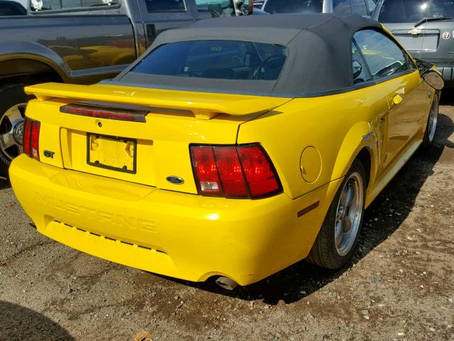 1FAFP45X94F141225 - 2004 FORD MUSTANG GT YELLOW photo 4