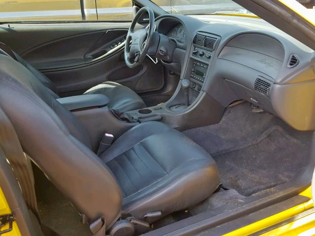 1FAFP45X94F141225 - 2004 FORD MUSTANG GT YELLOW photo 5