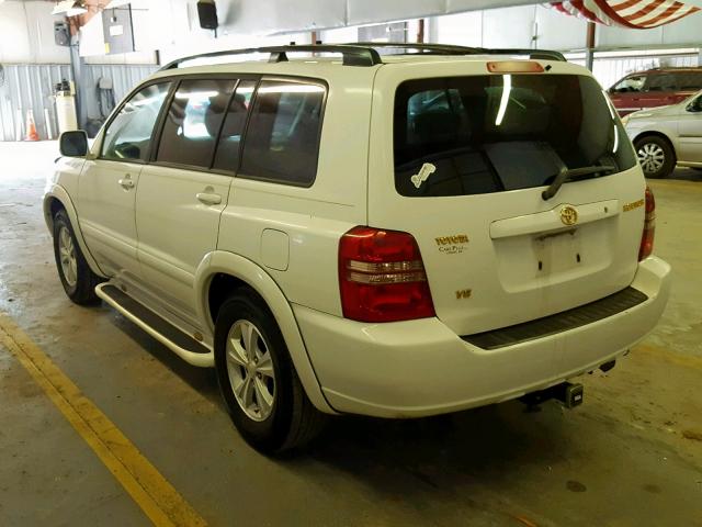 JTEGF21A230112914 - 2003 TOYOTA HIGHLANDER WHITE photo 3