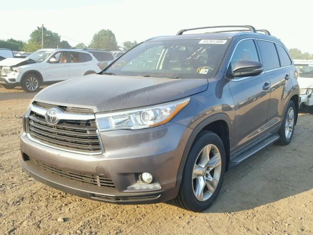 5TDDKRFH6FS150004 - 2015 TOYOTA HIGHLANDER CHARCOAL photo 2