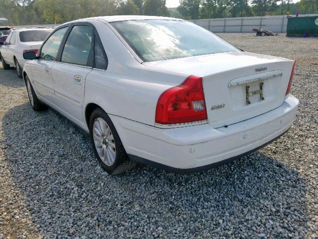 YV1TS592561445680 - 2006 VOLVO S80 2.5T WHITE photo 3