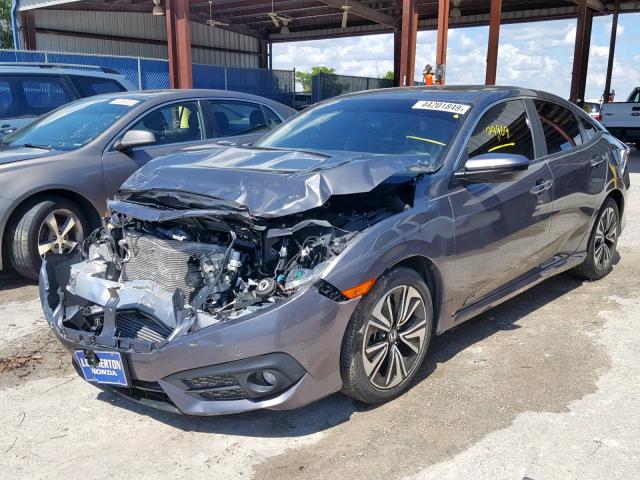 2HGFC1F76HH633400 - 2017 HONDA CIVIC EXL GRAY photo 2