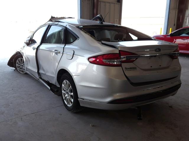 3FA6P0G71JR203513 - 2018 FORD FUSION S SILVER photo 3