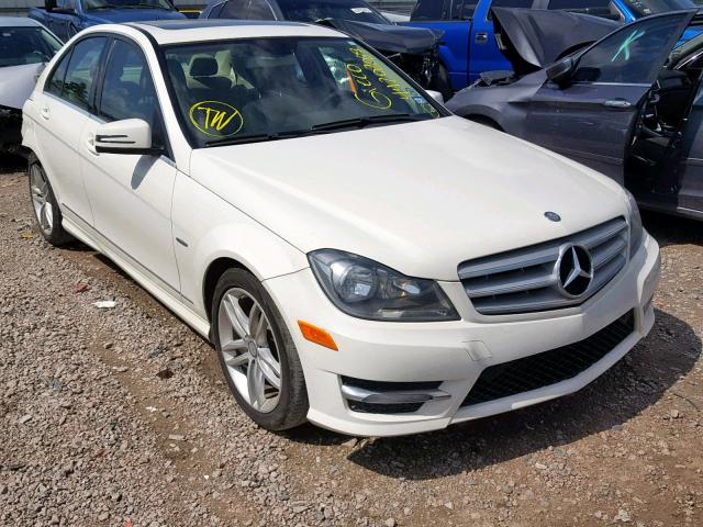 WDDGF4HB6CA640745 - 2012 MERCEDES-BENZ C 250 WHITE photo 1