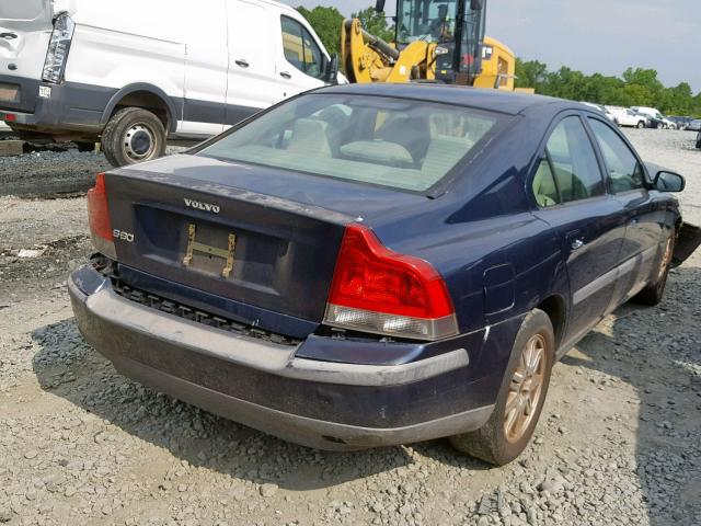 YV1RS61T442334629 - 2004 VOLVO S60 BLUE photo 4