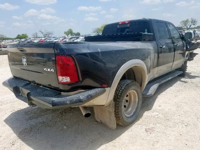 3D73Y4CL3BG582201 - 2011 DODGE RAM 3500 BLACK photo 4