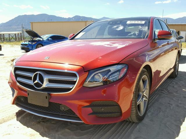 WDDZF4KB3JA378956 - 2018 MERCEDES-BENZ E 300 4MAT RED photo 2