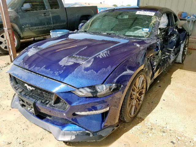 1FA6P8CF4J5163085 - 2018 FORD MUSTANG GT BLUE photo 2