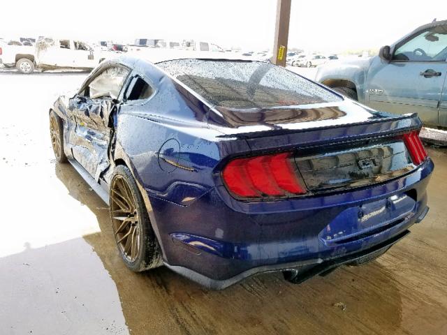 1FA6P8CF4J5163085 - 2018 FORD MUSTANG GT BLUE photo 3