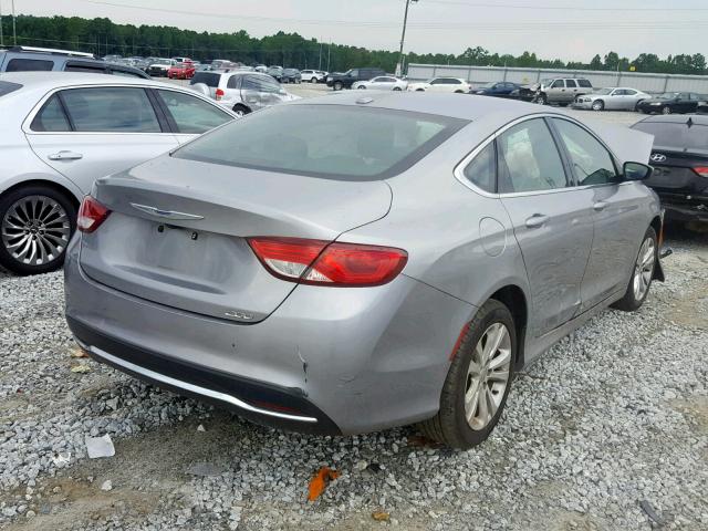 1C3CCCABXFN701196 - 2015 CHRYSLER 200 LIMITE SILVER photo 4