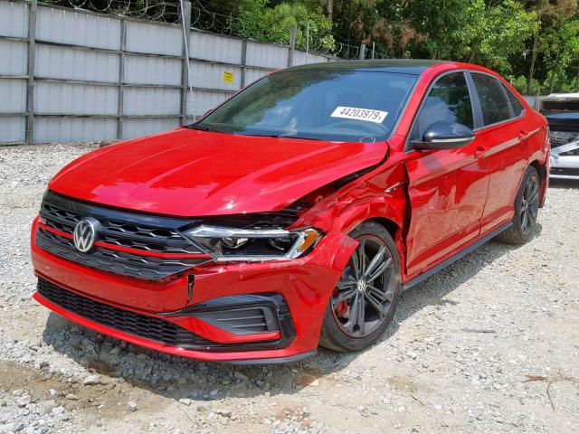 3VW5T7BU9KM166584 - 2019 VOLKSWAGEN JETTA GLI RED photo 2