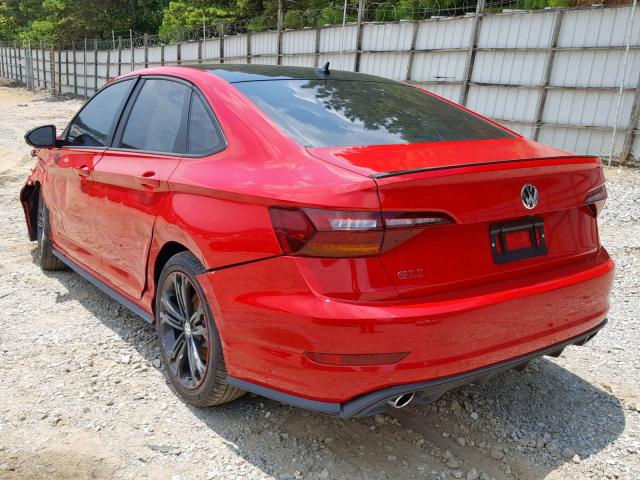 3VW5T7BU9KM166584 - 2019 VOLKSWAGEN JETTA GLI RED photo 3